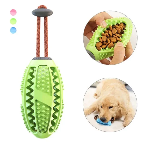 Dog Interactive Chew Toy Natural Rubber Ball Puppy Food Dispenser Ball