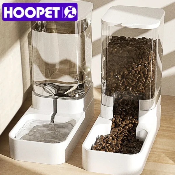 hoopet dog feeder cat automatic feeding water bowl