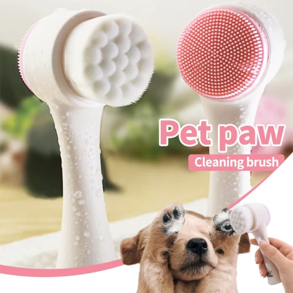 Outdoor Portable Dog Cat Paw Cleaner Brush Pet Foot Cleaning Brush For Cats & Dogs