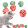 Colorful Bell Cat Ball Scratching Claw toy Pet Chew Fuzzy Plush Ball Cat Toy Rolling Ball Scratch Toy Kitty Kitten Novelty Gift