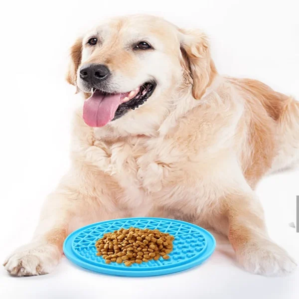 Pet Silicone Licking Pad Bone Texture Dog Slow Food Mat