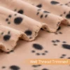 Pet Blanket Super Soft Dog Blanket with Cute Paw Print Warm Puppy Blanket Mat Bed Cover for Large Dogs Kitten Cat Small Animals