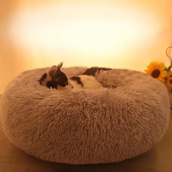 Comfortable Donut Cuddler Dog and Cat Cushion Bed Round Dog Kennel