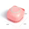 pet puppy dog cat bath brush bathroom massage gloves soft silicone shampoo massage comb pink