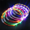 USB Charging Dog Collar Led Light Flashing Night Dog Cat Collars Luminous Collar Pet Collar Neck Decoration Glowing In Dark