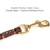 130cm 180cm Genuine Leather Small & Medium Dog Leash Handmade Durable Portable Light Soft Real Leather Leash for Small Dogs Cats