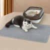 Cat Litter Mat Waterproof Layer Litter Box Mat Skidproof Soft EVA Cat Litter Proof Kitty Mat Honeycomb Urine Double