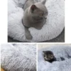 Comfortable Donut Cuddler Dog and Cat Cushion Bed Round Dog Kennel Ultra Soft Washable Winter Warm Sofa Pet Dog Bed