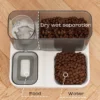 Pet Bowl 2 in 1 Non-electric Automatic Cat Feeder Water Dispenser Food Container Drinking For Cats Dog Accessories