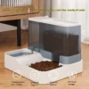 Pet Bowl 2 in 1 Non-electric Automatic Cat Feeder Water Dispenser Food Container Drinking For Cats Dog Accessories