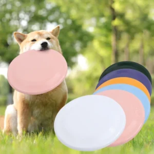 Pet Dog Flying Disk Toy Funny Silicone Resistant Chew Game Puppy