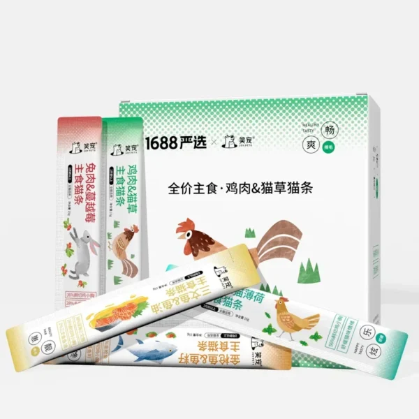 Multiple Flavors Cat Strips Wet Food Nutrition