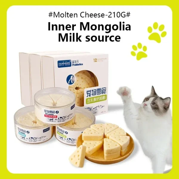 Delicious Freeze-Dried Cheese Pet Cat Snacks Calcium Milk Tablets Probiotics